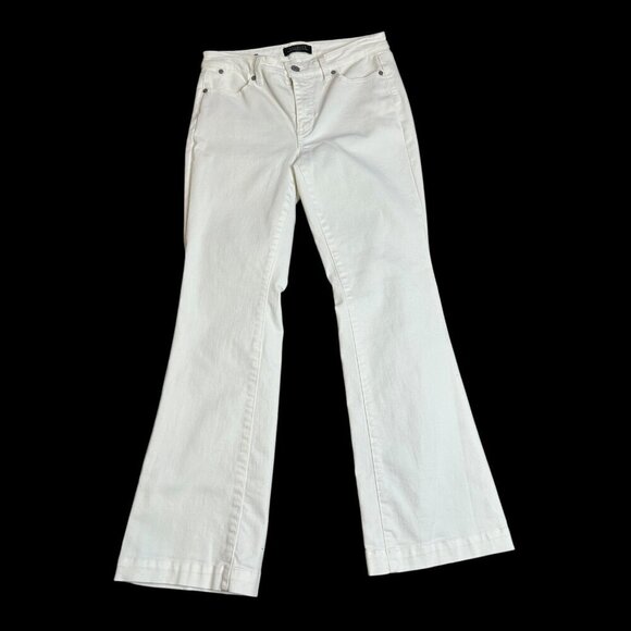Talbots Flawless White 5 Pocket Flare Jeans Size 6 Petite - Picture 8 of 8